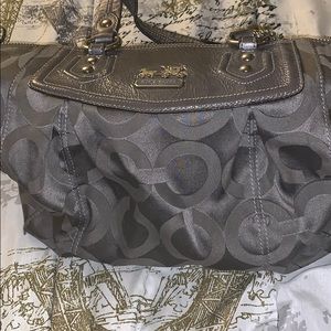 Gray signature big C Coach purse